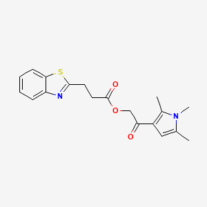 [2-Oxo-2-(1,2,5-trimethylpyrrol-3-yl)ethyl] 3-(1,3-benzothiazol-2-yl)propanoate - 