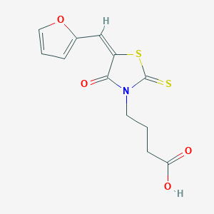 4-(5-(Furan-2-ylmethylene)-4-oxo-2-thioxothiazolidin-3-yl)butanoic acid - 