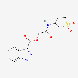 [2-[(1,1-dioxothiolan-3-yl)amino]-2-oxoethyl] 1H-indazole-3-carboxylate - 