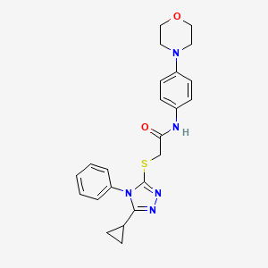 2-[(5-cyclopropyl-4-phenyl-1,2,4-triazol-3-yl)sulfanyl]-N-(4-morpholin-4-ylphenyl)acetamide - 
