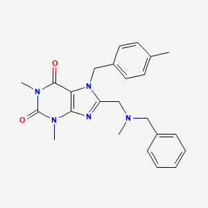 8-{[benzyl(methyl)amino]methyl}-1,3-dimethyl-7-(4-methylbenzyl)-3,7-dihydro-1H-purine-2,6-dione - 
