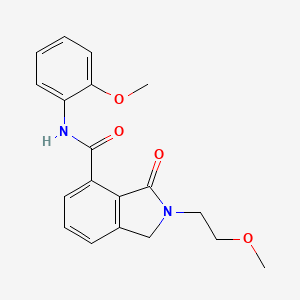 2-(2-methoxyethyl)-N-(2-methoxyphenyl)-3-oxoisoindoline-4-carboxamide - 