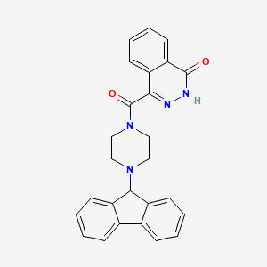 4-[4-(9H-fluoren-9-yl)piperazine-1-carbonyl]-2H-phthalazin-1-one - 
