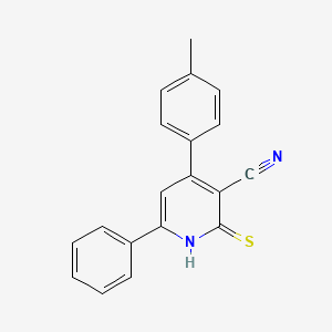 6-Phenyl-2-thioxo-4-(p-tolyl)-1,2-dihydropyridine-3-carbonitrile - 332126-96-2