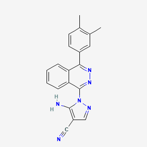 5-Amino-1-[4-(3,4-dimethylphenyl)phthalazin-1-yl]pyrazole-4-carbonitrile - 