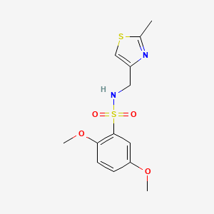 2,5-dimethoxy-N-[(2-methyl-1,3-thiazol-4-yl)methyl]benzene-1-sulfonamide - 