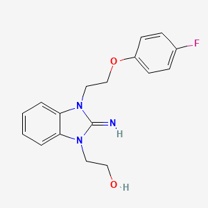 2-{3-[2-(4-fluorophenoxy)ethyl]-2-imino-2,3-dihydro-1H-benzimidazol-1-yl}ethanol - 