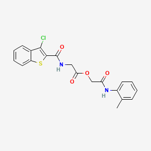 [2-(2-Methylanilino)-2-oxoethyl] 2-[(3-chloro-1-benzothiophene-2-carbonyl)amino]acetate - 