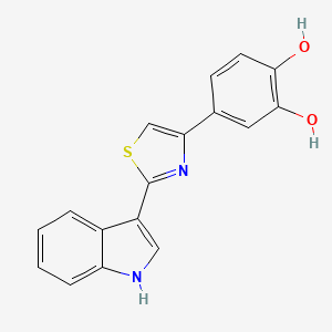 4-[2-(1H-indol-3-yl)-1,3-thiazol-4-yl]benzene-1,2-diol - 