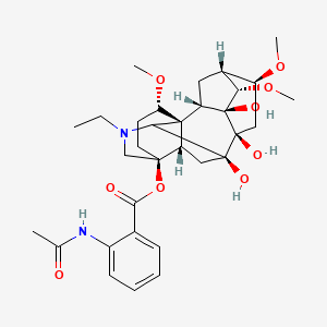 [(1S,2S,3S,4S,5R,6S,8S,9S,13S,16S,17S)-11-ethyl-3,8,9-trihydroxy-4,6,16-trimethoxy-11-azahexacyclo[7.7.2.12,5.01,10.03,8.013,17]nonadecan-13-yl] 2-acetamidobenzoate - 