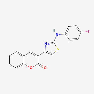 3-{2-[(4-Fluorophenyl)amino]-1,3-thiazol-4-yl}-2h-chromen-2-one - 