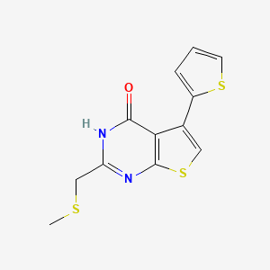 2-((Methylthio)methyl)-5-(thiophen-2-yl)thieno[2,3-d]pyrimidin-4(3H)-one - 