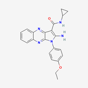 2-amino-N-cyclopropyl-1-(4-ethoxyphenyl)-1H-pyrrolo[2,3-b]quinoxaline-3-carboxamide - 