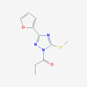 1-(3-(Furan-2-yl)-5-(methylthio)-1H-1,2,4-triazol-1-yl)propan-1-one - 