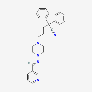 2,2-Diphenyl-5-[4-(pyridin-3-ylmethylideneamino)piperazin-1-yl]pentanenitrile - 