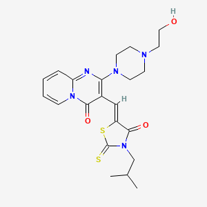 2-[4-(2-Hydroxyethyl)-1-piperazinyl]-3-[(Z)-(3-isobutyl-4-oxo-2-thioxo-1,3-thiazolidin-5-ylidene)methyl]-4H-pyrido[1,2-A]pyrimidin-4-one - 
