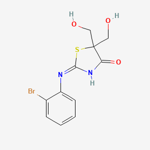 2-[(2-bromophenyl)amino]-5,5-bis(hydroxymethyl)-1,3-thiazol-4(5H)-one - 