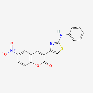 6-Nitro-3-(2-(phenylamino)thiazol-4-yl)-2H-chromen-2-one - 