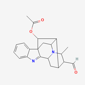 (13-formyl-14-methyl-8,15-diazahexacyclo[14.2.1.01,9.02,7.010,15.012,17]nonadeca-2,4,6,8-tetraen-18-yl) acetate - 