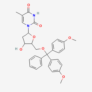 1-[5-[[Bis(4-methoxyphenyl)-phenylmethoxy]methyl]-4-hydroxyoxolan-2-yl]-5-methylpyrimidine-2,4-dione - 