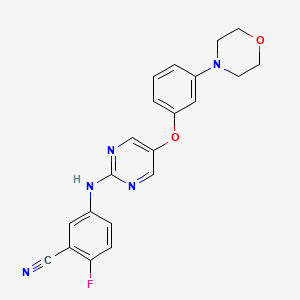 2-Fluoro-5-[[5-[3-(4-morpholinyl)phenoxy]-2-pyrimidinyl]amino]benzonitrile - 