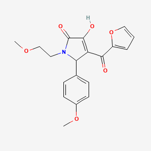 (4E)-4-[furan-2-yl(hydroxy)methylidene]-1-(2-methoxyethyl)-5-(4-methoxyphenyl)pyrrolidine-2,3-dione - 