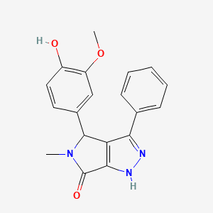 4,5-Dihydro-4-(4-hydroxy-3-methoxyphenyl)-5-methyl-3-phenylpyrrolo[3,4-c]pyrazol-6(1H)-one - 1010916-58-1