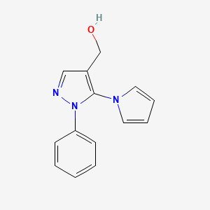 1H-Pyrazole-4-methanol, 1-phenyl-5-(1H-pyrrol-1-yl)- - 112633-58-6