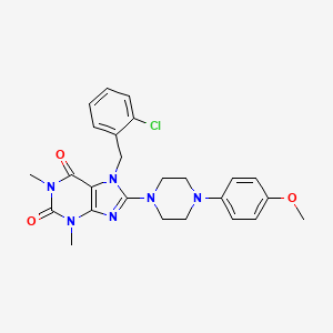 7-(2-chlorobenzyl)-8-[4-(4-methoxyphenyl)piperazin-1-yl]-1,3-dimethyl-3,7-dihydro-1H-purine-2,6-dione - 