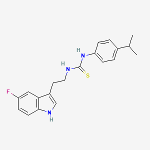 1-[2-(5-fluoro-1H-indol-3-yl)ethyl]-3-[4-(propan-2-yl)phenyl]thiourea - 