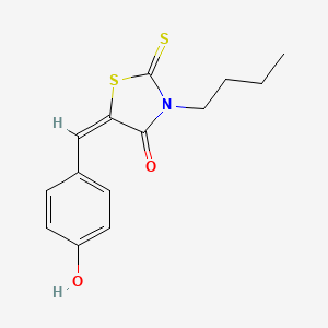 (5E)-3-butyl-5-[(4-hydroxyphenyl)methylidene]-2-sulfanylidene-1,3-thiazolidin-4-one - 