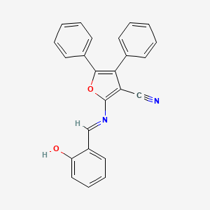 2-{[(E)-(2-hydroxyphenyl)methylidene]amino}-4,5-diphenyl-3-furonitrile - 