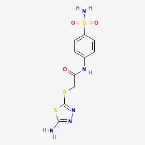 2-[(5-amino-1,3,4-thiadiazol-2-yl)sulfanyl]-N-(4-sulfamoylphenyl)acetamide - 