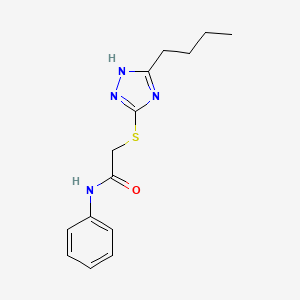 2-[(5-butyl-4H-1,2,4-triazol-3-yl)sulfanyl]-N-phenylacetamide - 