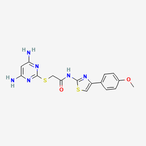 2-[(4,6-diaminopyrimidin-2-yl)sulfanyl]-N-[4-(4-methoxyphenyl)-1,3-thiazol-2-yl]acetamide - 