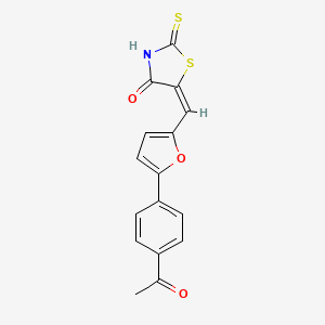 5-((5-(4-Acetylphenyl)furan-2-yl)methylene)-2-thioxothiazolidin-4-one - 