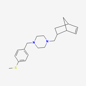 1-(Bicyclo[2.2.1]hept-5-en-2-ylmethyl)-4-[4-(methylsulfanyl)benzyl]piperazine - 
