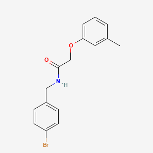 N-[(4-bromophenyl)methyl]-2-(3-methylphenoxy)acetamide - 
