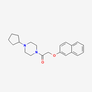 1-(4-Cyclopentylpiperazin-1-yl)-2-(naphthalen-2-yloxy)ethanone - 423746-82-1