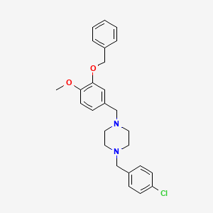 1-[3-(Benzyloxy)-4-methoxybenzyl]-4-(4-chlorobenzyl)piperazine - 