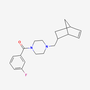[4-(Bicyclo[2.2.1]hept-5-en-2-ylmethyl)piperazin-1-yl](3-fluorophenyl)methanone - 1005060-04-7