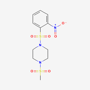 1-(Methylsulfonyl)-4-[(2-nitrophenyl)sulfonyl]piperazine - 