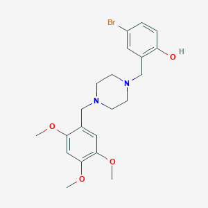 4-Bromo-2-{[4-(2,4,5-trimethoxybenzyl)piperazin-1-yl]methyl}phenol - 
