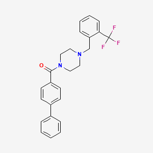 Biphenyl-4-yl{4-[2-(trifluoromethyl)benzyl]piperazin-1-yl}methanone - 