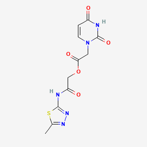 2-[(5-methyl-1,3,4-thiadiazol-2-yl)amino]-2-oxoethyl (2,4-dioxo-3,4-dihydropyrimidin-1(2H)-yl)acetate - 