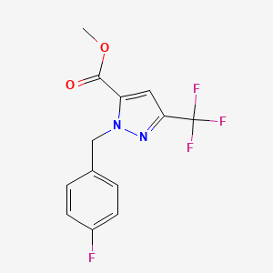 Methyl 1-(4-fluorobenzyl)-3-(trifluoromethyl)-1H-pyrazole-5-carboxylate - 