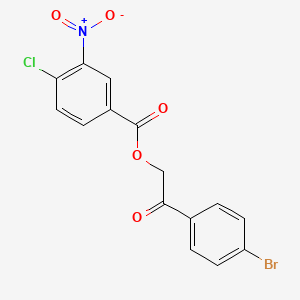2-(4-Bromophenyl)-2-oxoethyl 4-chloro-3-nitrobenzoate - 