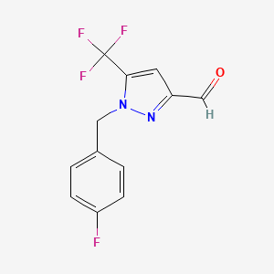 1-(4-Fluorobenzyl)-5-(trifluoromethyl)-1H-pyrazole-3-carbaldehyde - 