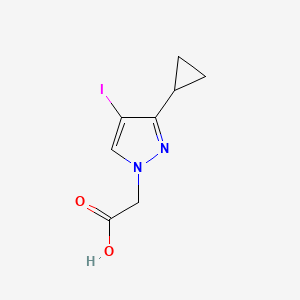 2-(3-Cyclopropyl-4-iodo-1H-pyrazol-1-yl)acetic acid - 