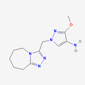 3-Methoxy-1-((6,7,8,9-tetrahydro-5H-[1,2,4]triazolo[4,3-a]azepin-3-yl)methyl)-1H-pyrazol-4-amine - 